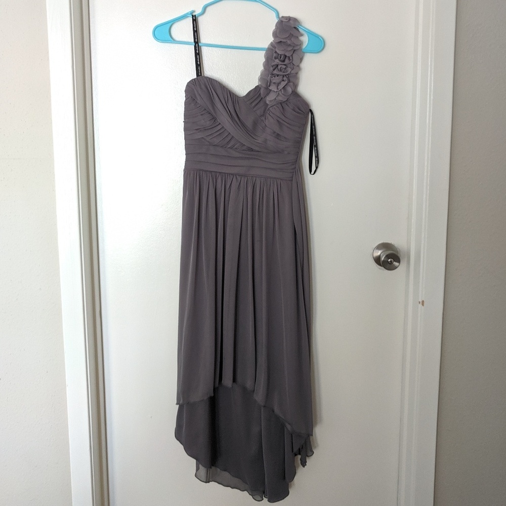 David's Bridal Bridesmaid one shoulder dress